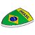 Emblema Escudo Do Brasil Com Moldura Cromada 6 Cm x 4,5 cm - Imagem 3