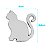 Emblema Adesivo Gato Cromado Carro Moto Capacete Objetos e etc 6x6,5 cm - Imagem 4