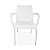 2 Cadeira plástica poltrona pés de Alumínio Branca - Imagem 3