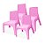 Kit 4 Cadeiras Rosa Pink Infantil Kids Playground Quarto Todos Os Ambientes - Imagem 1