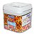 Pote Hermetico Crystal Quadrado Acrílico Tampa Branca 1,1 Litros Pequeno - Imagem 1