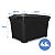 Kit 3 Caixas Organizadoras Preta 45L 65L e 95L Com Trava e Rodinha - Imagem 5