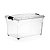 Caixa Organizadora Transparente 95L Com Travas e Rodinhas - Imagem 1