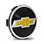 Calota Centro Roda Emblema Binno Com Emblema GM Preto 56mm - Imagem 1