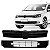 Kit Parachoque Central e Grade Superior C/ Emblema Preto Gol Saveiro Voyage G6 2012 até 2016 - Imagem 1