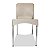 Jogo 5 Cadeiras plástica Sec Line Nude com pés de Alumínio Cozinha Sala - Imagem 3