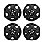 Jogo Calota Aro 16 Fiat Toro 2021/... Preto Fosco C/Emblema - Imagem 4