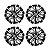 Jogo Calota Aro 15 Fiat Argo Cronos 2022/... Preto C/Prata - Imagem 1
