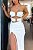 Vestido midi aberturas frontais e detalhes com argolas - Imagem 2