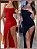 Vestido midi com alça e  abertura lateral - Imagem 1