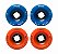 Freak SurfSkate | Roda para skate simulador 65mm | Combinação: 2 Fire Wave 87a Laranja e 2 Big wave 81a Azul escura - Imagem 1