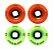 Freak SurfSkate | Roda para skate simulador 65mm | Combinação: 2 Fire Wave 87a Laranja e 2 Atomic Wave 90A Verde - Imagem 1