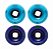 Freak SurfSkate | Roda para skate simulador 65mm | Combinação: 2 Pool Shark 85a Azul Clara e 2 Shock Wave 92a Roxa - Imagem 1