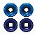 Freak SurfSkate | Roda para skate simulador 65mm | Combinção 2 Shock Wave 92a Roxa e 2 Big wave 81a Azul Escura - Imagem 1