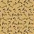 Tecido Microfibra Estampa Digital 50 cm - Notas Musicais Douradas - Imagem 1