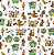 Tecido Gabardine Estampa Digital 5m - Scooby-doo Fundo Branco - Imagem 1