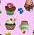 Tecido Oxfordine Estampa Digital 5m - Cupcake - Imagem 1