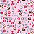 Tecido Oxfordine Estampa Digital 5m - Enfermagem com Fundo Rosa - Imagem 1