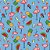 Tecido Oxfordine Estampa Digital 5m - Flamingo Azul Claro - Imagem 1
