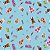Tecido Oxfordine Estampa Digital 5m - Lol Surprise Fundo Azul - Imagem 1
