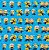 Tecido Oxfordine Estampa Digital 5m - Minions 3 Azul Claro - Imagem 1
