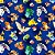 Tecido Oxfordine Estampa Digital 5m - Pokémon Azul - Imagem 1