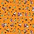 Tecido Microfibra Estampa Digital 0.50 cm - Flinstones Fundo Laranja - Imagem 1