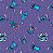 Tecido Microfibra Estampa Digital 0.50 cm - Stitch 1 Roxo - Imagem 1
