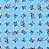 Tecido Microfibra Estampa Digital 0.50 cm - Stitch 11 / Azul - Imagem 1