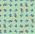 Tecido Microfibra Estampa Digital 0.50 cm - Stitch 11 / Verde - Imagem 1