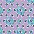 Tecido Microfibra Estampa Digital 0.50 cm - Stitch 21 / Lilás - Imagem 1