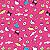 Tecido Microfibra Estampa Digital 0.50 cm - Hello Kitty 8 pink - Imagem 1