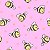Tecido Microfibra Estampa Digital 0.50 cm - Abelhinhas 2 rosa - Imagem 1