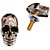 Par Parafuso Placa Cranio Caveira Et Santa Metal Moto Carro Caminhão - Imagem 7
