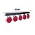 Kit Lanterna 5 Marias Bojuda Led Caminhão Vermelho 12v/24v Com Suporte de Fixação - Imagem 3