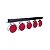 Kit Lanterna 5 Marias Bojuda Led Caminhão Vermelho 12v/24v Com Suporte de Fixação - Imagem 1