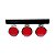 Kit Lanterna 3 Marias Bojuda Led Caminhão Vermelho 12v/24v Com Suporte para Fixação - Imagem 3