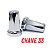 10 Capa Porca de Roda Cromada Modelo Belga - Chave 27 32 33 - Imagem 5