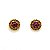 Brinco dourado com strass - Imagem 1