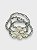 PULSEIRA 3V. DE CRISTAIS CINZA AZULADO FURTACOR E CRISTAL OVAL GRANDE - Imagem 1