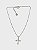COLAR 1V. CURTO NIQUEL COM CRUCIFIXO DE STRASS CRISTAL - Imagem 1