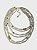 Colar 6v. de resina palito off white e bolas abs dourado - Imagem 1