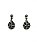 Brinco grafite com strass black diamont, jet hematite e jet - Imagem 1