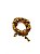 Pulseira 3v. de resina fosca marrom e abs o. velho - Imagem 1