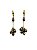 Brinco o. velho com gotas de cristal bronze - Imagem 1