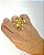 Anel dourado com cristais bege transparentes - Imagem 1