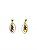 Brinco dourado com cristal bronze metalizado e argola leve - Imagem 1