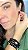 Brinco gota com zirconia preta - Imagem 2