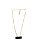 Colar 1v. de corr. dourada c/ ping. retangular swarovski - Imagem 1