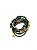 Pulseira 5v. de cristais roxos, verdes e dourados - Imagem 1